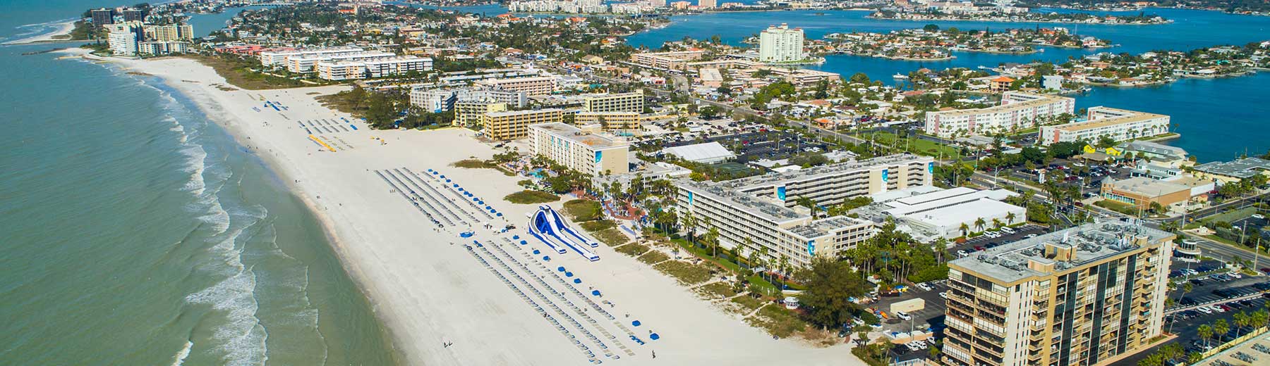 Florida beach with hotels